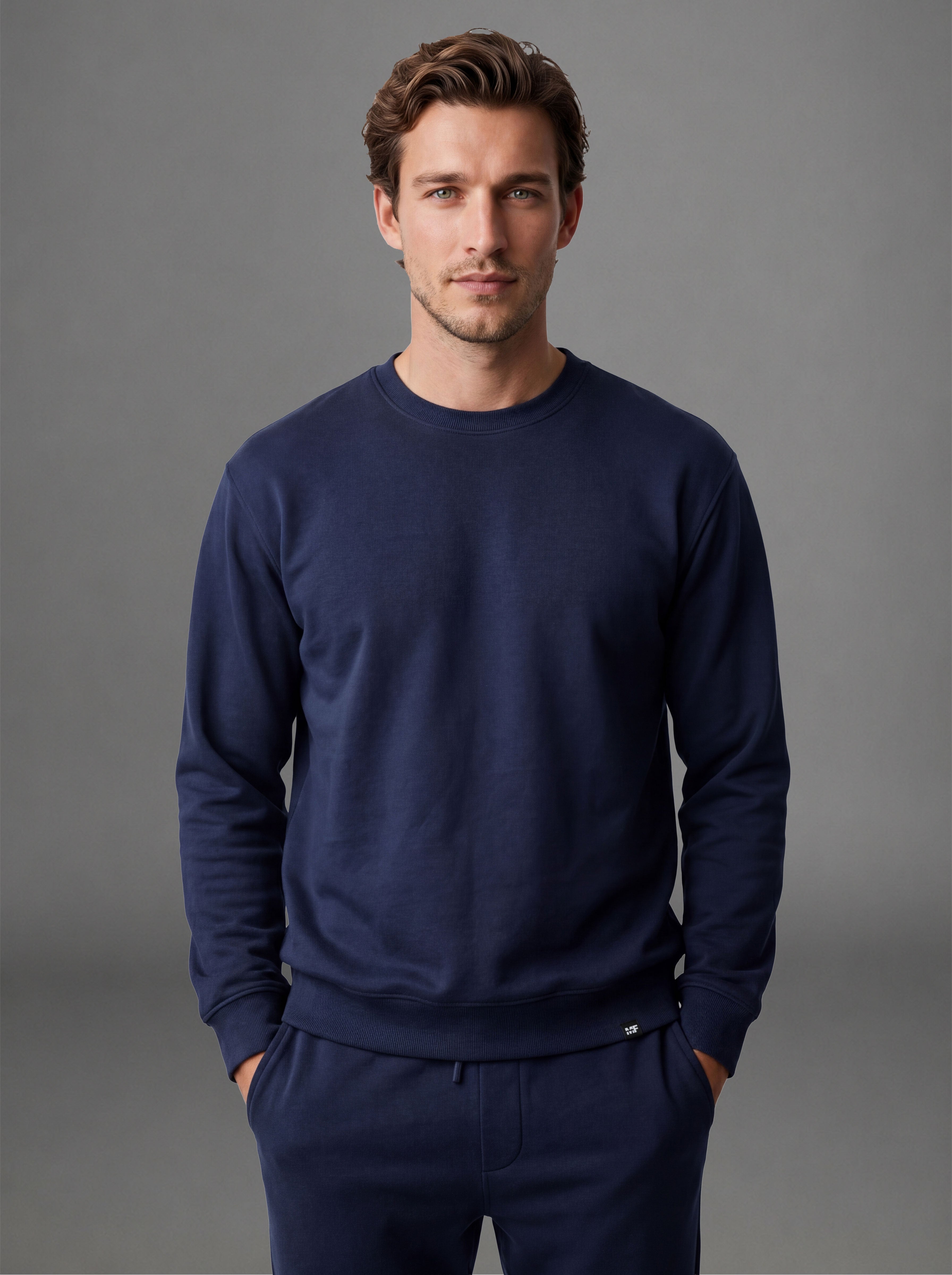 Men's Heavyweight Fleece Crewneck | 300 GSM | Modern Fold